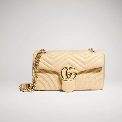 Gucci Marmont Medium Shoulder Bag / Light Yellow Gold Hardware - Image 3