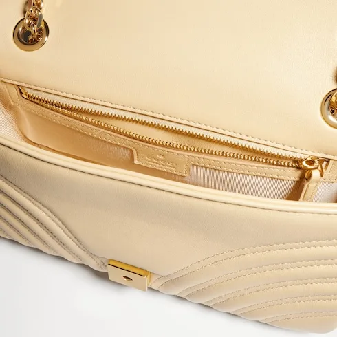 Gucci Marmont Medium Shoulder Bag / Light Yellow Gold Hardware - Image 9