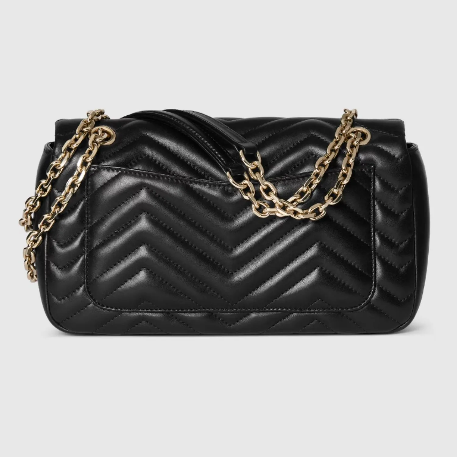 Gucci Marmont Medium Shoulder Bag / Black Gold Hardware - Image 6
