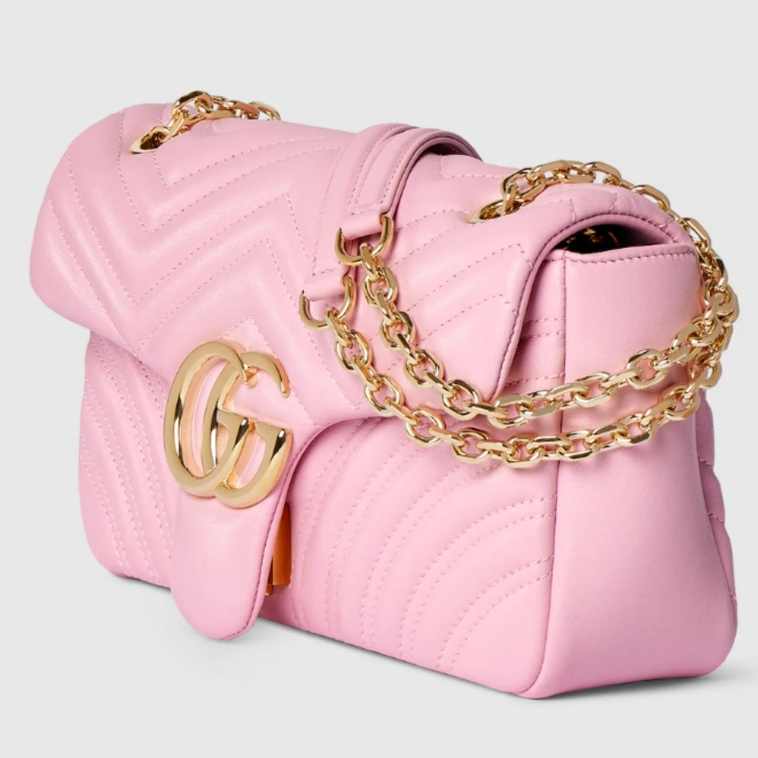 Gucci Marmont Medium Shoulder Bag / Light Pink Gold Hardware - Image 3