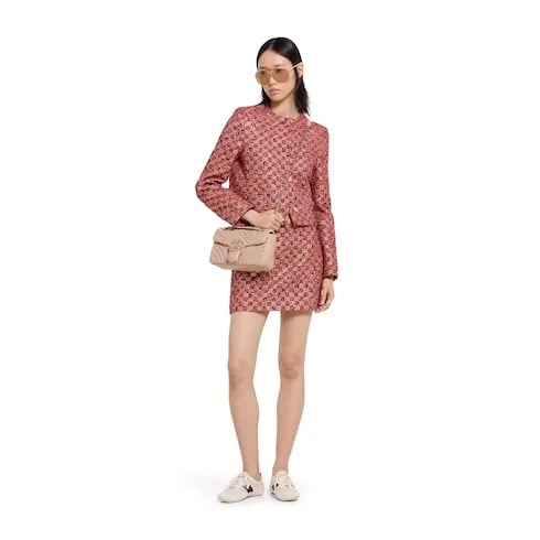 Gucci Marmont Medium Shoulder Bag / Pink Beige Light Gold Hardware - Image 4