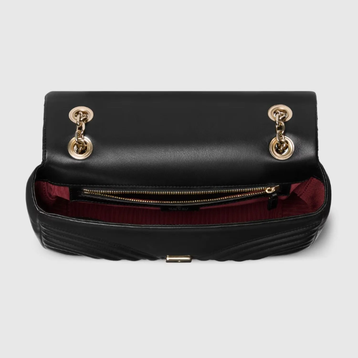 Gucci Marmont Medium Shoulder Bag / Black Gold Hardware - Image 7