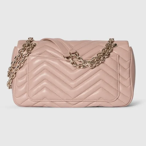 Gucci Marmont Medium Shoulder Bag / Pink Beige Light Gold Hardware - Image 7