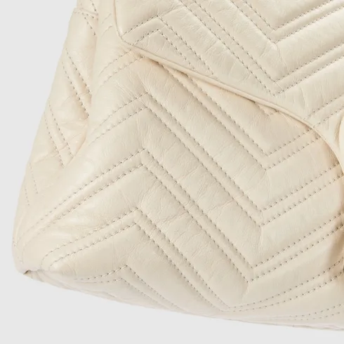 Gucci Marmont Medium Shoulder Bag / Ivory Tonal Enameled Hardware - Image 11
