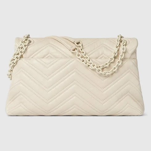Gucci Marmont Medium Shoulder Bag / Ivory Tonal Enameled Hardware - Image 8