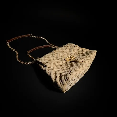 Gucci Marmont Medium Shoulder Bag / Sand/ Dark Brown Gold Hardware - Image 8