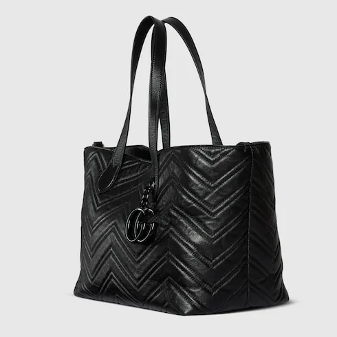 Gucci Marmont Medium Tote Bag / Black Tonal Enameled Hardware - Image 7