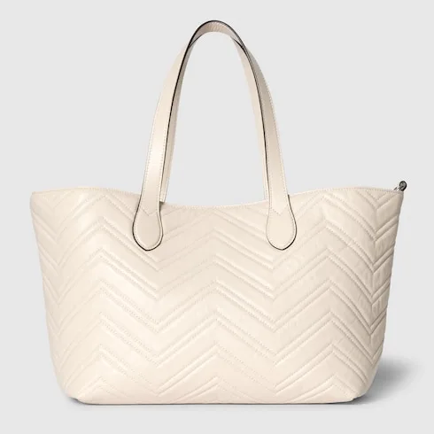 Gucci Marmont Medium Tote Bag / Ivory Tonal Enameled Hardware - Image 7