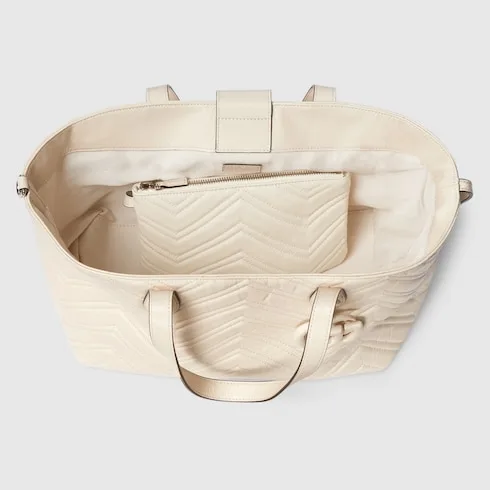 Gucci Marmont Medium Tote Bag / Ivory Tonal Enameled Hardware - Image 8
