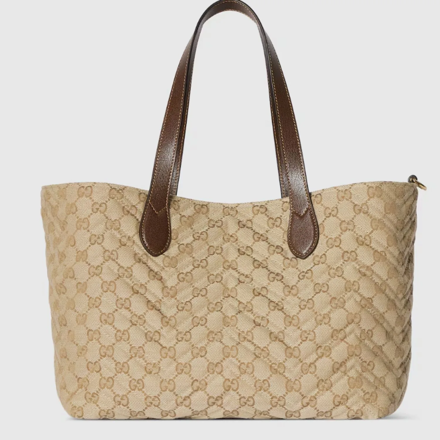 Gucci Marmont Medium Tote Bag / Sand/ Dark Brown Gold Hardware - Image 3