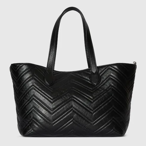 Gucci Marmont Medium Tote Bag / Black Tonal Enameled Hardware - Image 8