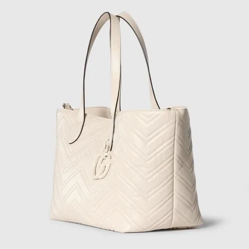 Gucci Marmont Medium Tote Bag / Ivory Tonal Enameled Hardware - Image 9