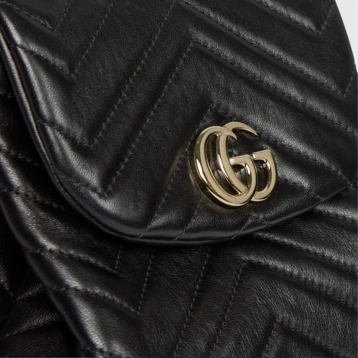 Gucci Marmont Mini Backpack / Black Gold Hardware - Image 7