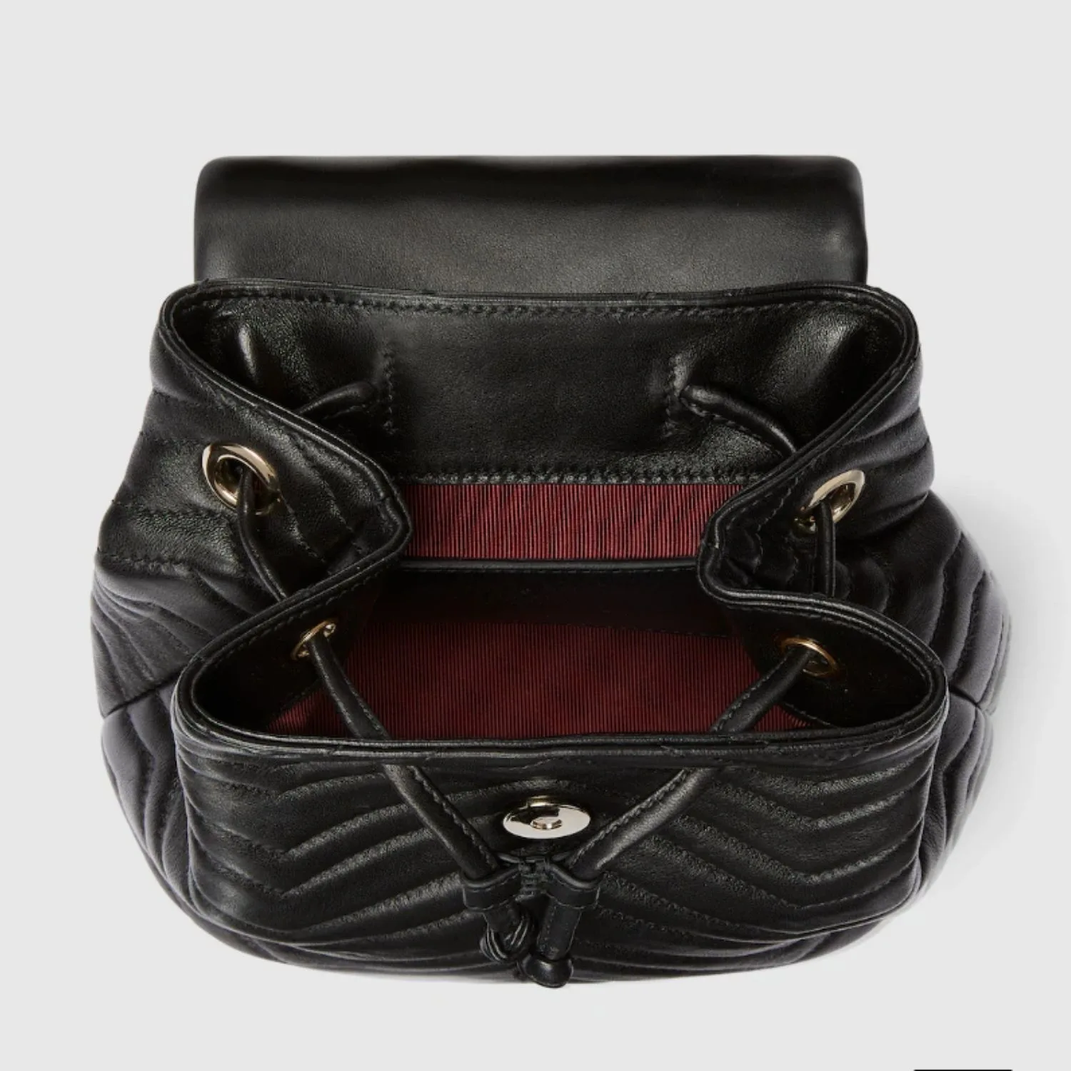 Gucci Marmont Mini Backpack / Black Gold Hardware - Image 6