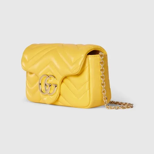 Gucci Marmont Mini Shoulder Bag / Yellow Gold Hardware - Image 4