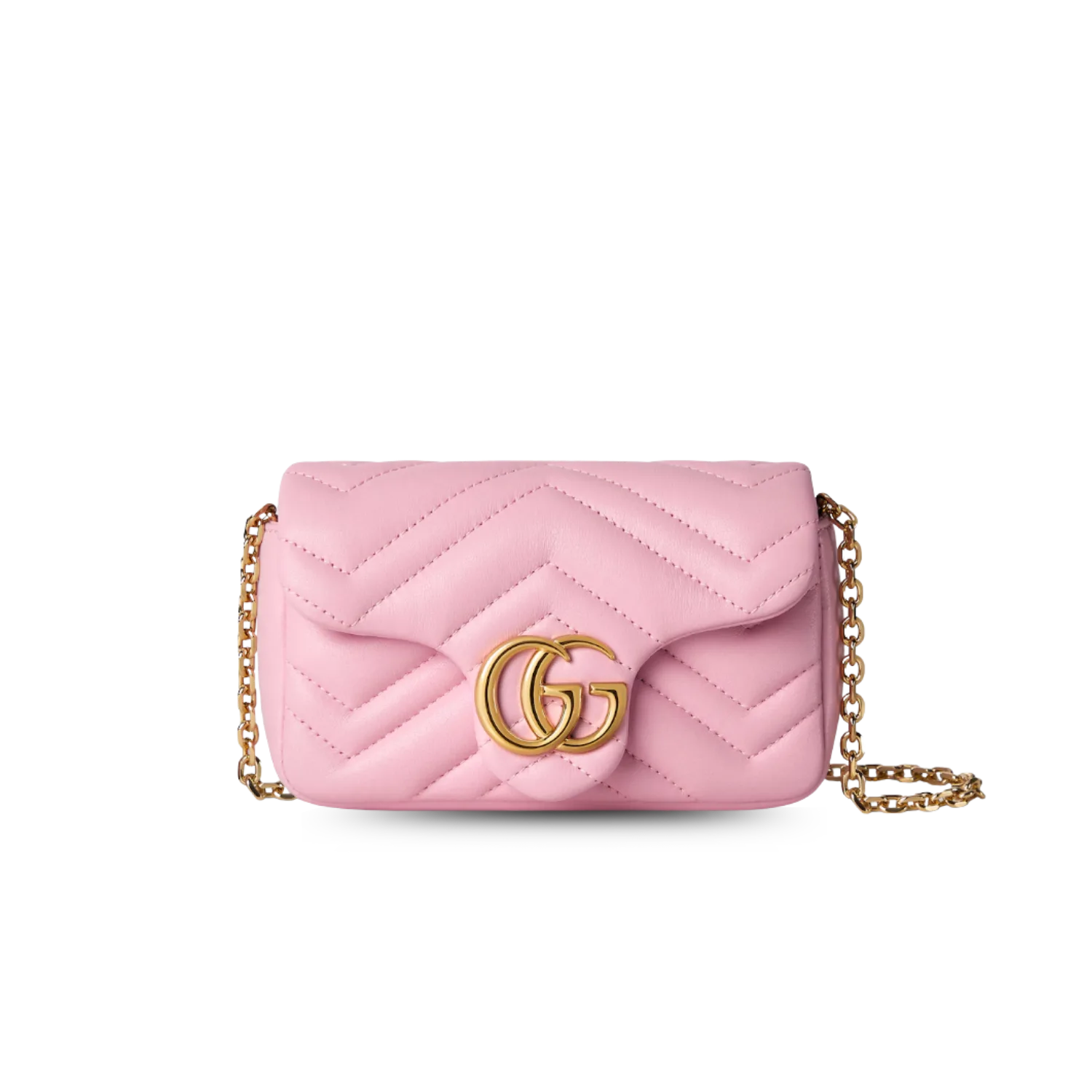 Gucci Marmont Mini Shoulder Bag / Light Pink Gold Hardware
