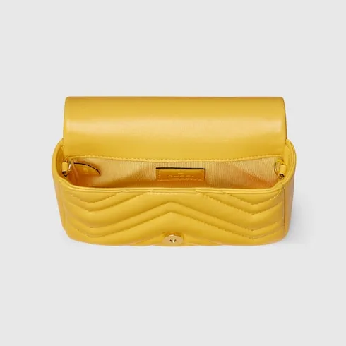Gucci Marmont Mini Shoulder Bag / Yellow Gold Hardware - Image 6