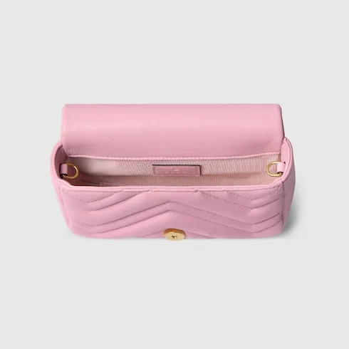 Gucci Marmont Mini Shoulder Bag / Light Pink Gold Hardware - Image 7
