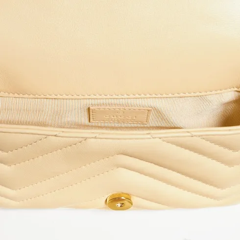 Gucci Marmont Mini Shoulder Bag / Light Yellow Gold Hardware - Image 9