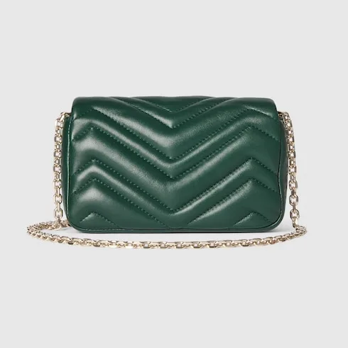 Gucci Marmont Mini Shoulder Bag / Green Gold Hardware - Image 5