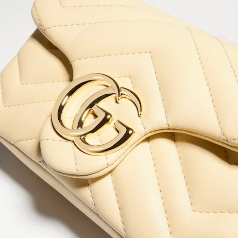 Gucci Marmont Mini Shoulder Bag / Light Yellow Gold Hardware - Image 10