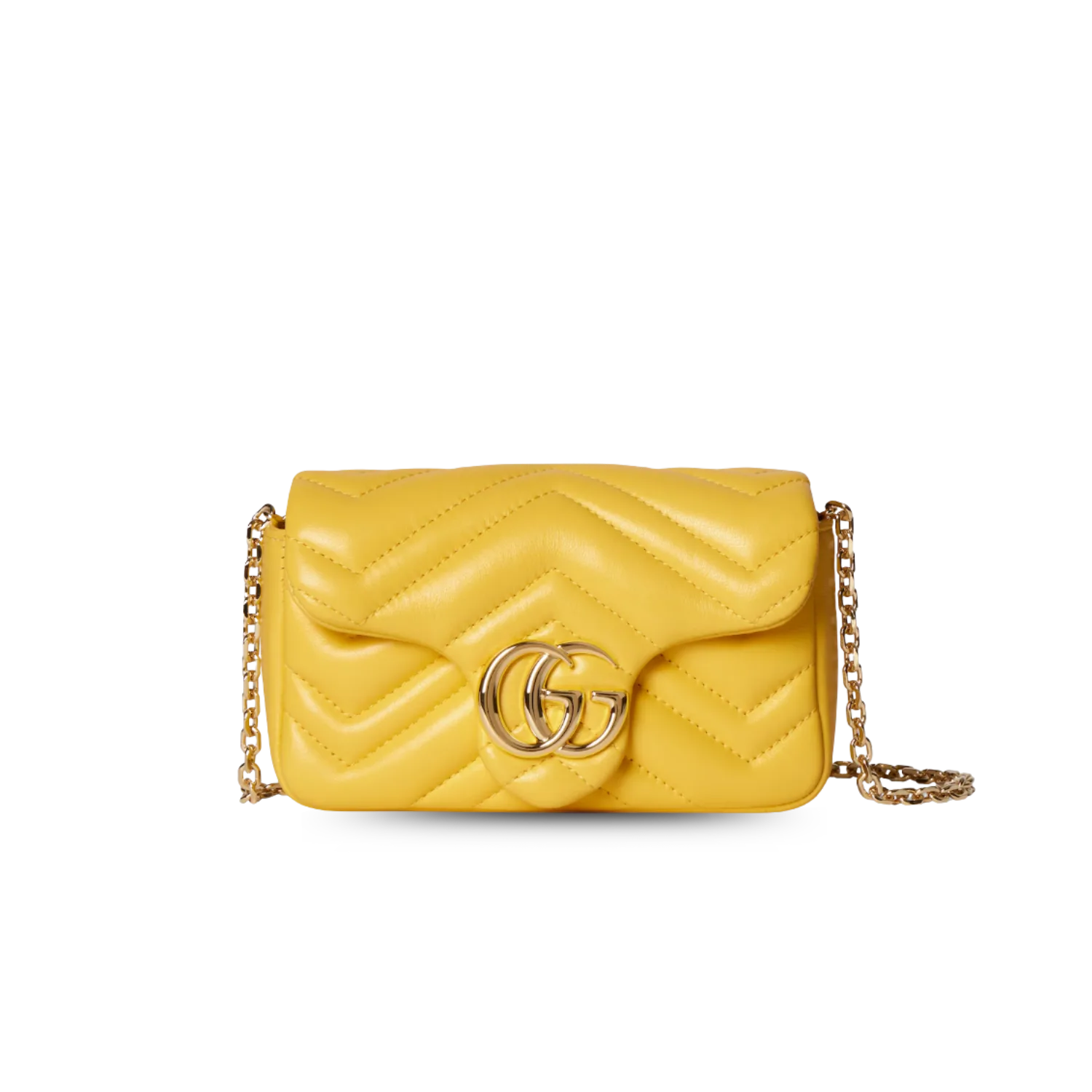 Gucci Marmont Mini Shoulder Bag / Yellow Gold Hardware