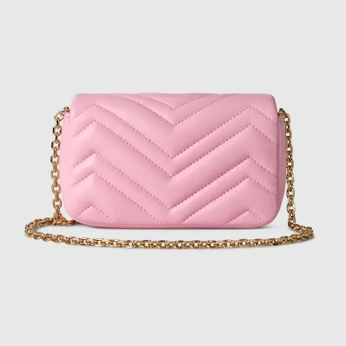 Gucci Marmont Mini Shoulder Bag / Light Pink Gold Hardware - Image 6