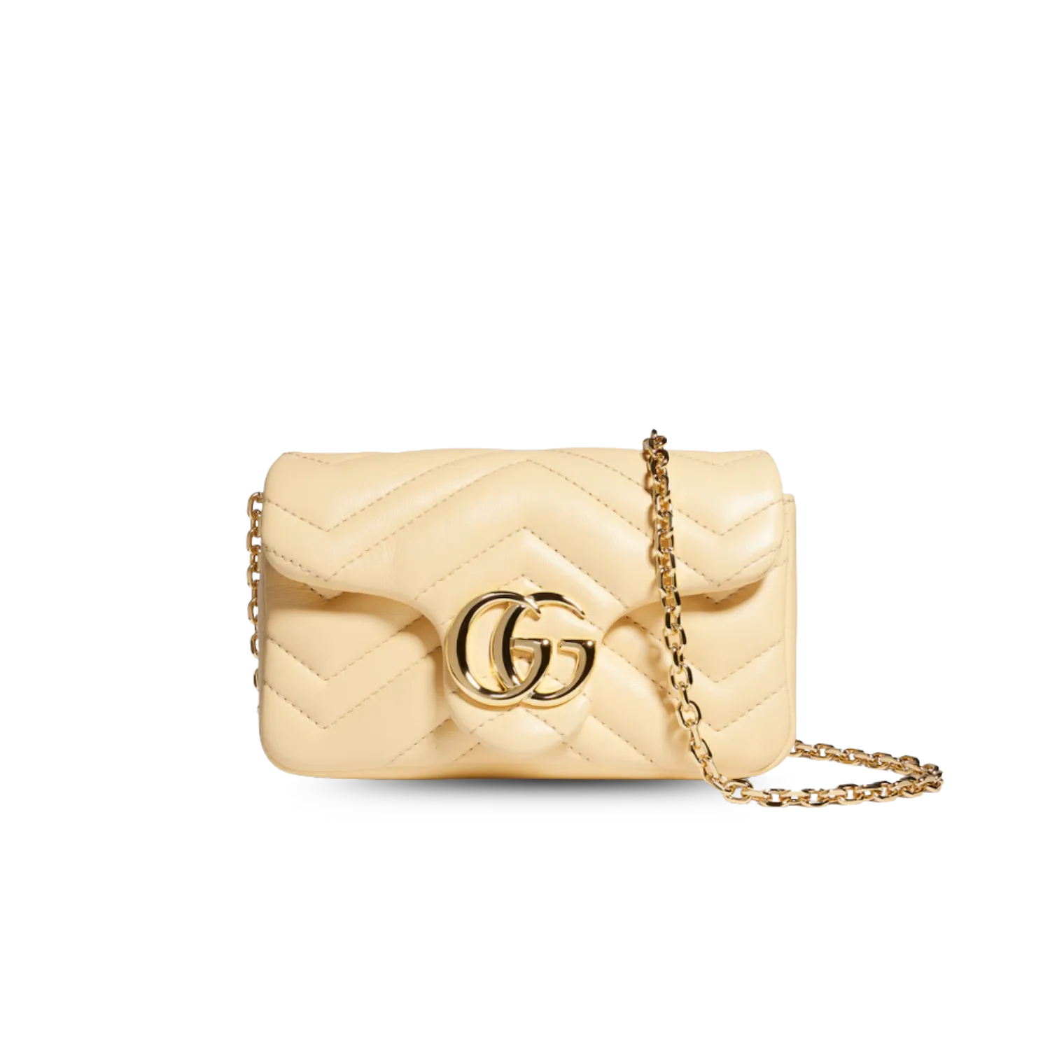 Gucci Marmont Mini Shoulder Bag / Light Yellow Gold Hardware