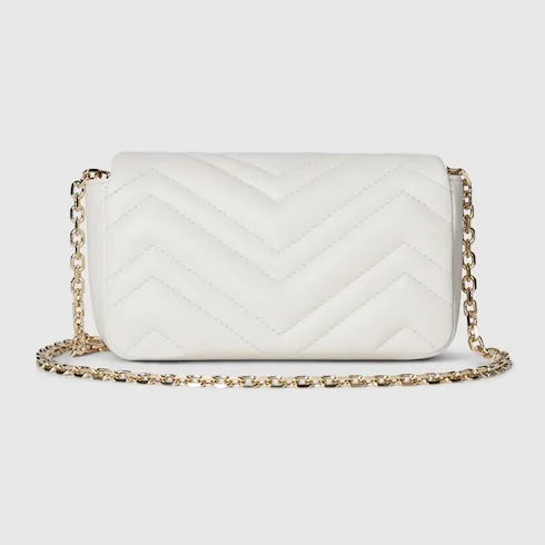Gucci Marmont Mini Shoulder Bag / White Gold Hardware - Image 7
