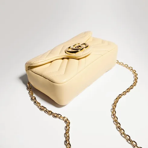 Gucci Marmont Mini Shoulder Bag / Light Yellow Gold Hardware - Image 6