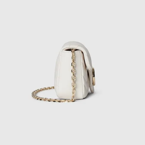 Gucci Marmont Mini Shoulder Bag / White Gold Hardware - Image 6