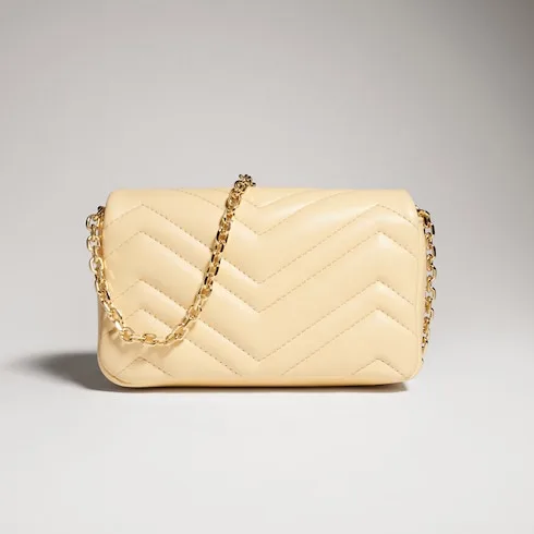 Gucci Marmont Mini Shoulder Bag / Light Yellow Gold Hardware - Image 8