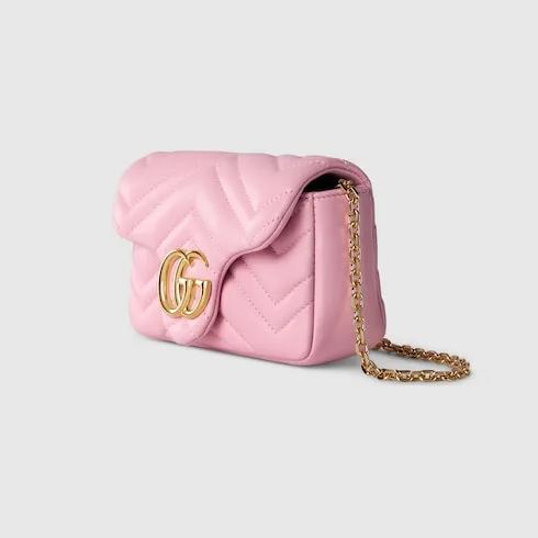 Gucci Marmont Mini Shoulder Bag / Light Pink Gold Hardware - Image 5