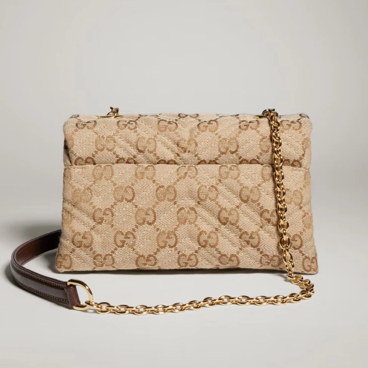 Gucci Marmont Mini Shoulder Bag / Sand Canvas Gold Hardware - Image 3