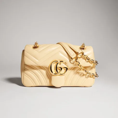 Gucci Marmont Small Shoulder Bag / Light Yellow Gold Hardware - Image 3