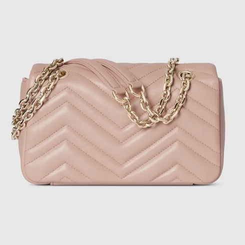Gucci Marmont Small Shoulder Bag / Pink Beige Gold Hardware - Image 6
