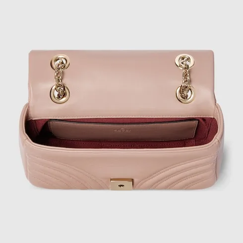 Gucci Marmont Small Shoulder Bag / Pink Beige Gold Hardware - Image 7