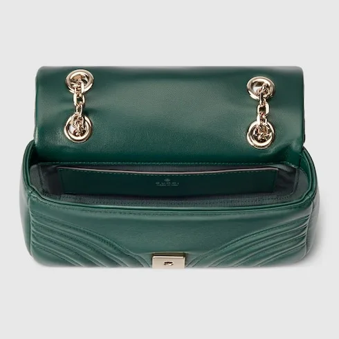 Gucci Marmont Small Shoulder Bag / Green Gold Hardware - Image 7