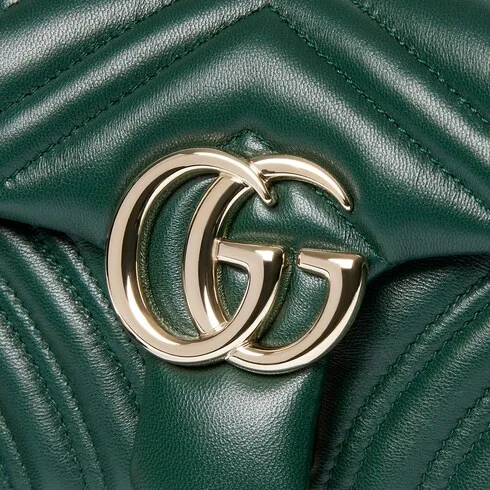 Gucci Marmont Small Shoulder Bag / Green Gold Hardware - Image 8