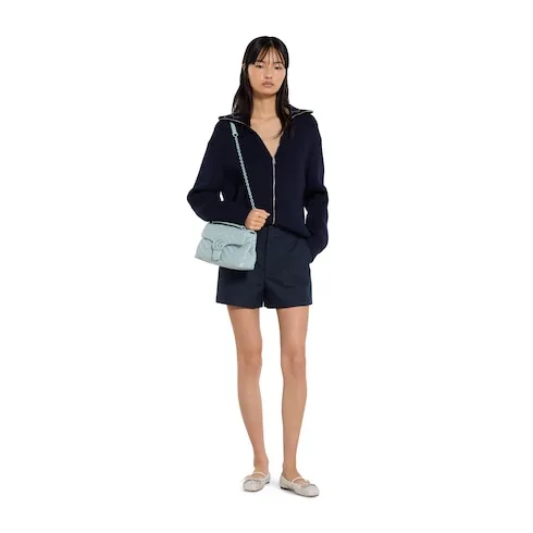 Gucci Marmont Small Shoulder Bag / Icy Blue Matelasse Light Blue Hardware - Image 4
