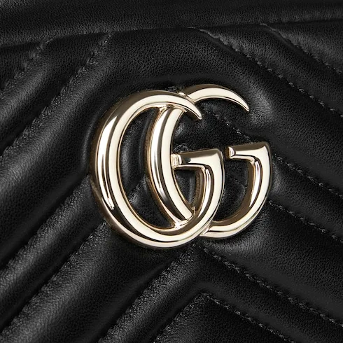 Gucci Marmont Camera Small Shoulder Bag / Black Gold Hardware - Image 7