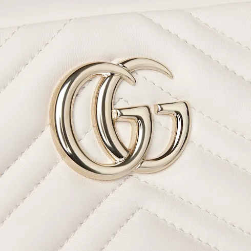 Gucci Marmont Camera Small Shoulder Bag / White Gold Hardware - Image 7