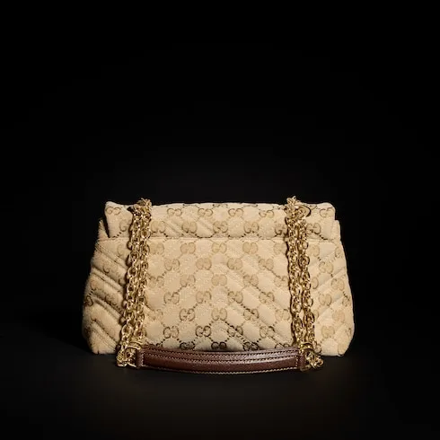Gucci Marmont Small Shoulder Bag / Sand/ Dark Brown Gold Hardware - Image 6