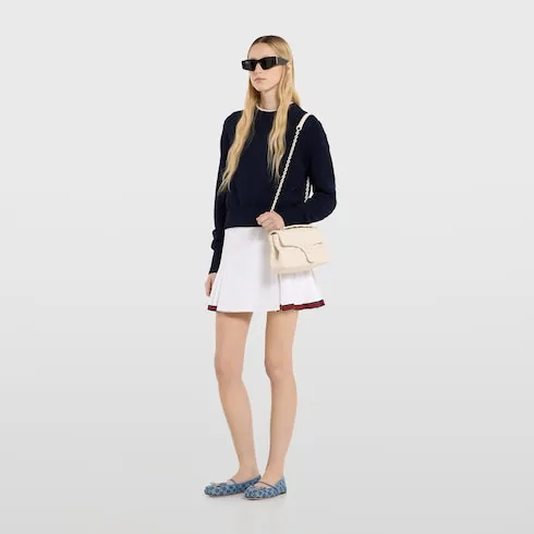 Gucci Marmont Small Shoulder Bag / Ivory Light White Hardware - Image 4