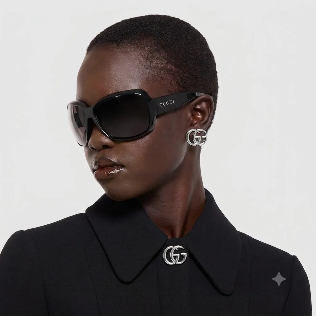 Alternative view of Gucci Marmont Stud Earrings Palladium Hardware