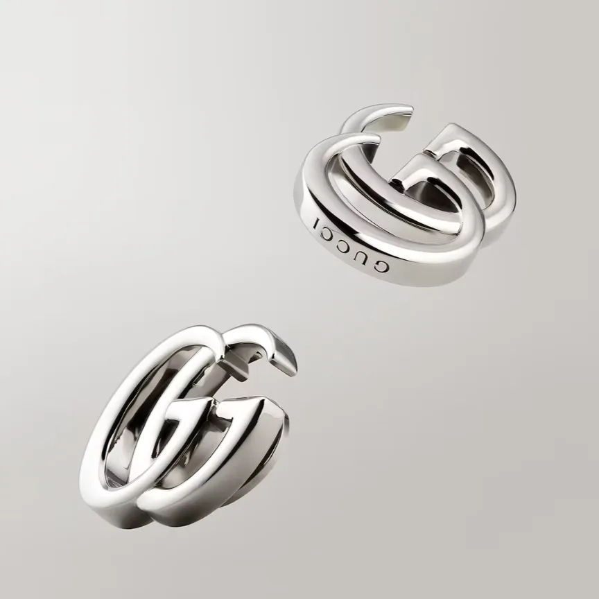 Gucci Marmont Stud Earrings Palladium Hardware - Image 4