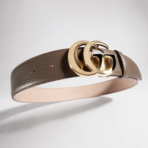 Gucci Marmont Wide Belt Dark Taupe - Image 4