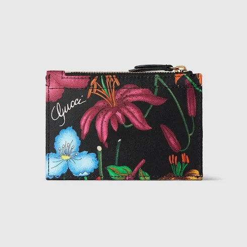 Gucci Marmont Zip Key Pouch / Black/ Multicolor Gold Hardware - Image 3