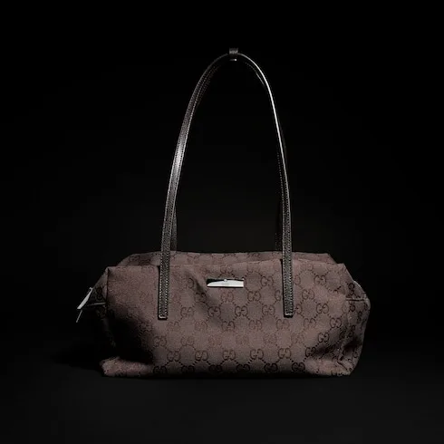 Alternative view of Gucci Melrose Boston Medium Shoulder Bag / Dark Brown Palladium Hardware