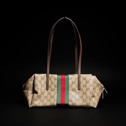 Gucci Melrose Boston Medium Shoulder Bag / Sand/ Dark Brown Gold Hardware - Image 6